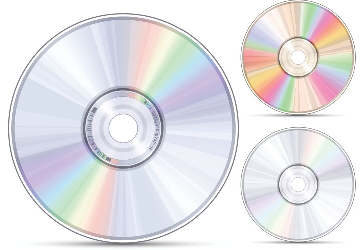 Realistic cd disk on transparent background Vector Image