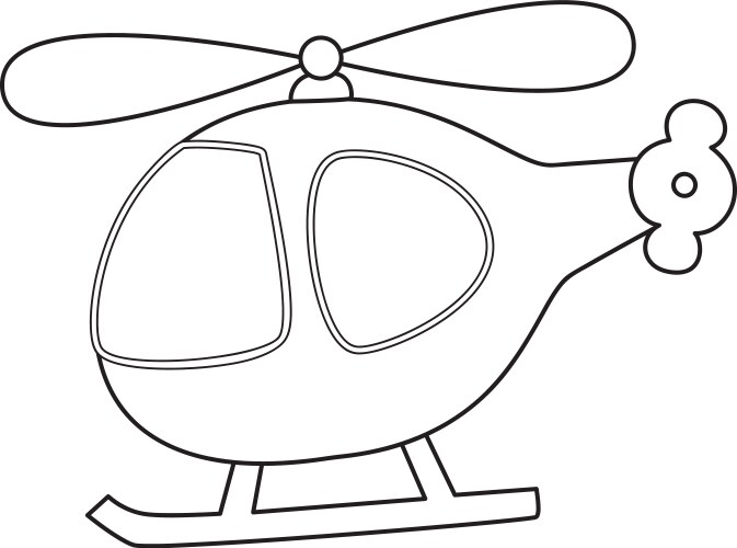 Cartoons helicopter vector image