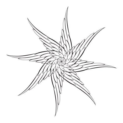 Mandala swirl seamless background black line Vector Image