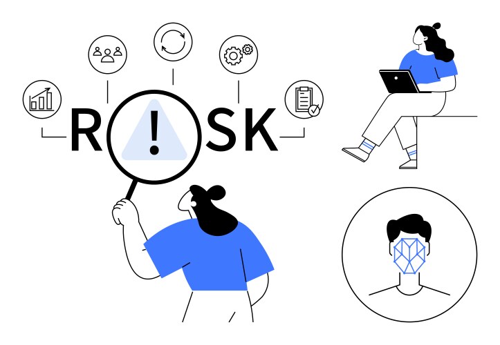 Visualizing risk management with key metrics vector image