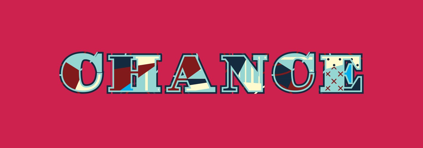 chance concept word art vector image