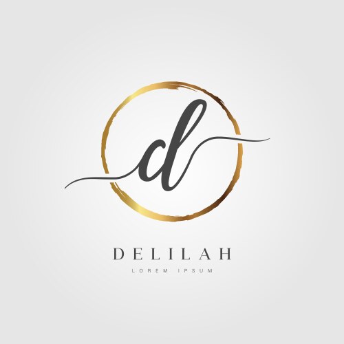 G letter logo design with circle swoosh border Vector Image