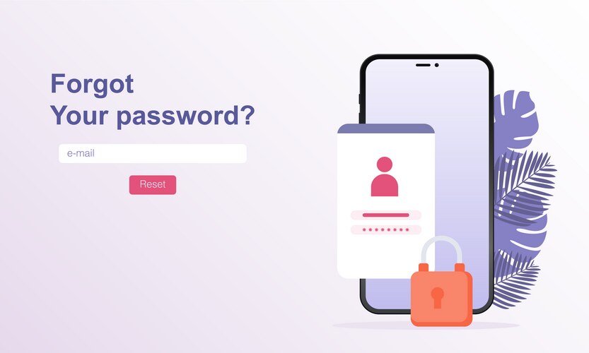 Forgot password design template for web banner – Royalty-Free Vector ...