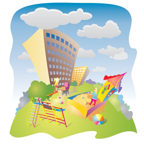 Playground m Vector Image