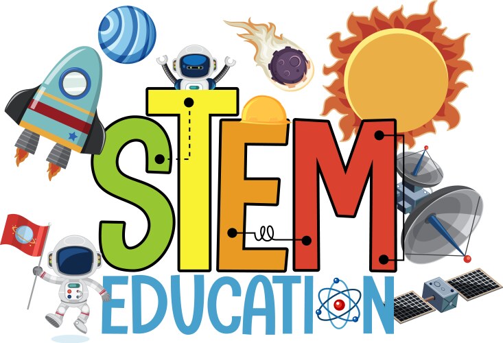 STEM Education Space Logo vector image