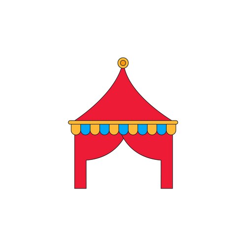 Circus tent icon Royalty Free Vector Image - VectorStock