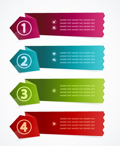 Numbered banners Royalty Free Vector Image - VectorStock