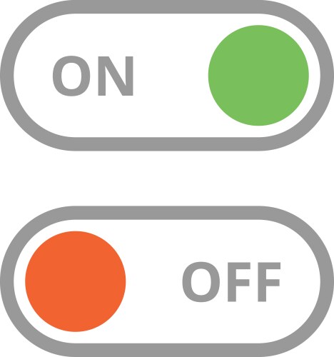 On Off Slider Mobile Ui Toggle Vector Images (over 950)
