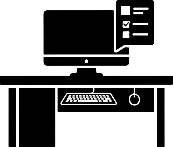 Computer Icon - PC Symbol – Royalty-Free Vector | VectorStock