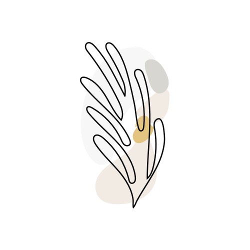 Leaf line art Royalty Free Vector Image - VectorStock