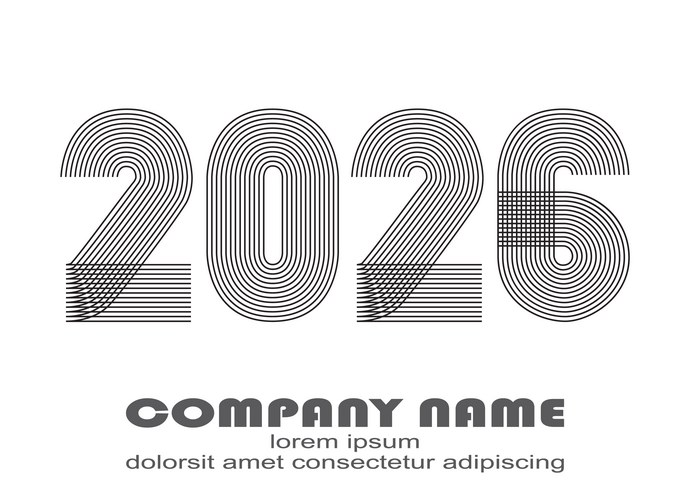 Minimal 2026 Celebration Background Royalty Free Vector