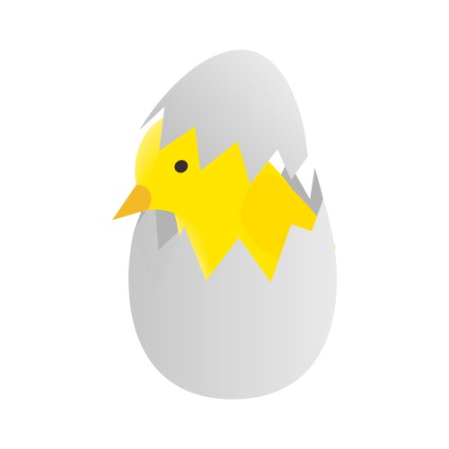 Chick hatching egg Vector Images & Graphics for Commercial Use ...