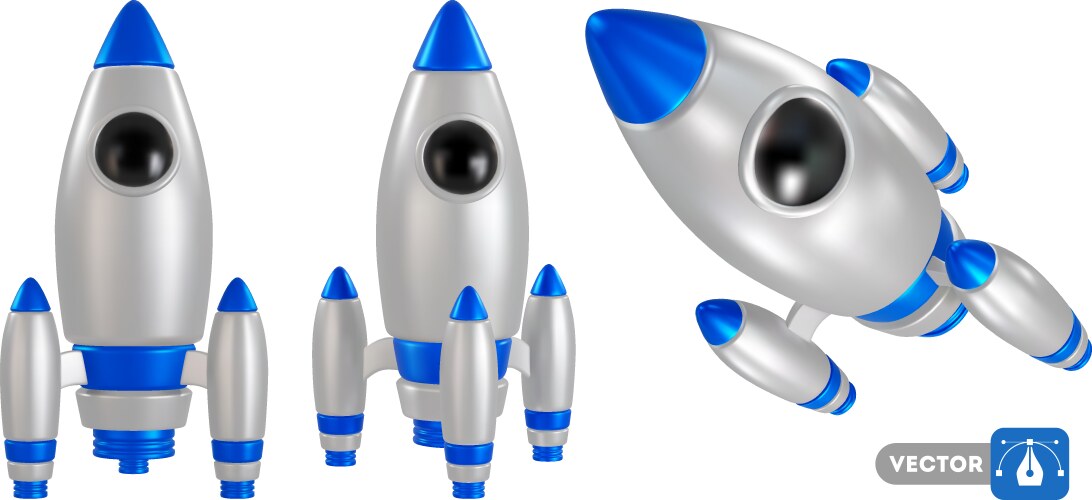 Rocket engine drawings Royalty Free Vector Image