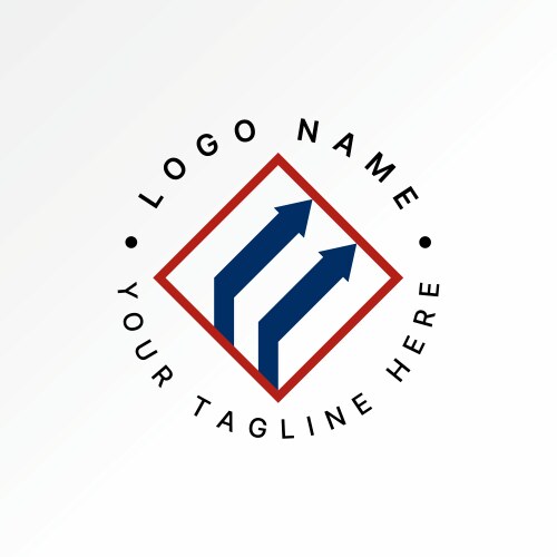 Two lines arrow up 3d initial e font square vector image