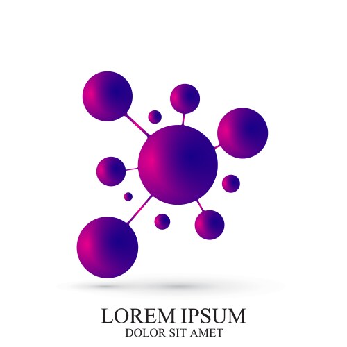 3d logotype icon dna molecule template Royalty Free Vector