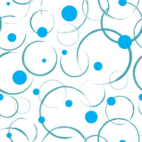Scribble circles seamless pattern Royalty Free Vector Image