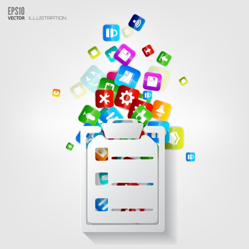 Application buttonsocial mediacloud computing vector image