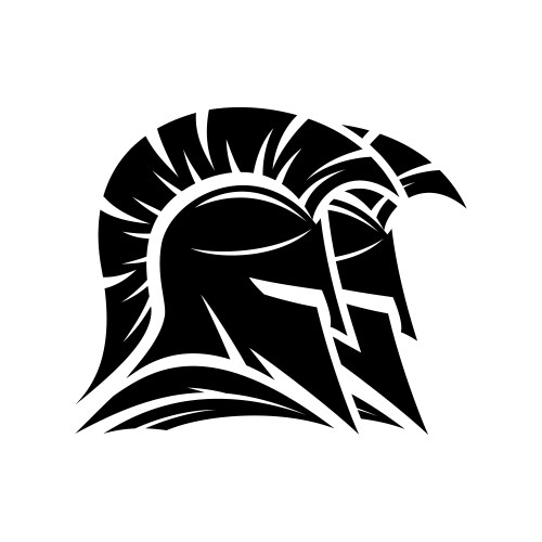Spartan Helmets - Black Vector Image