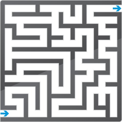 Simple maze Royalty Free Vector Image - VectorStock