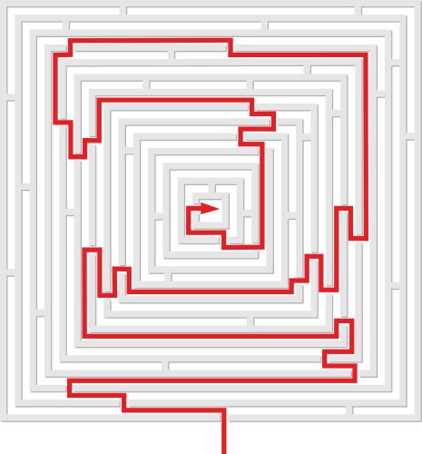 Maze labyrinth round circular Royalty Free Vector Image