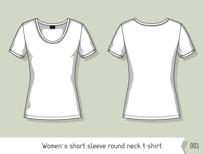 Round neck t shirt template Vector Images & Graphics for Commercial Use ...