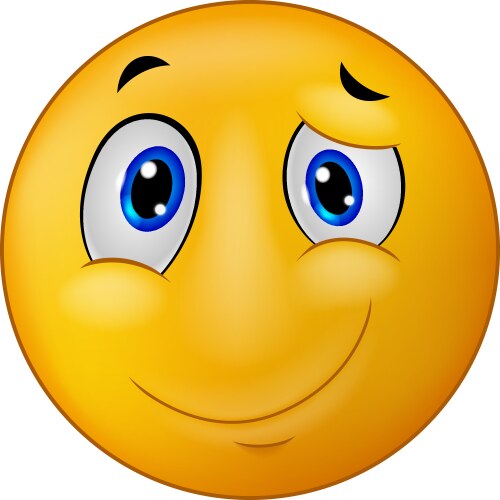 Happy emoticon smile vector image