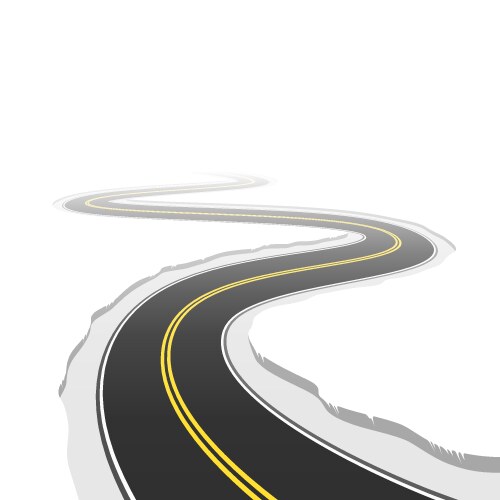 Winding road isolated Royalty Free Vector Image
