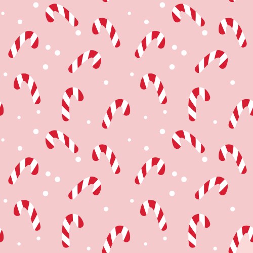 Seamless christmas pattern with candy cane winter Vector Image