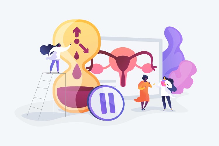 Menopause symptoms set Royalty Free Vector Image