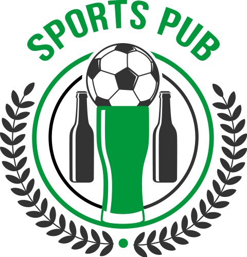 Sport pub soccer football ball icon Vector Image