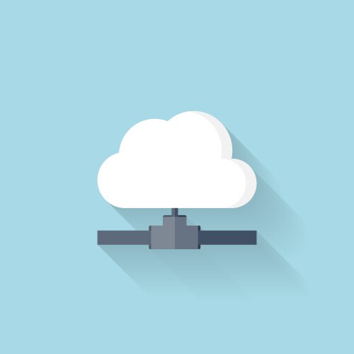 Flat web icon cloud computing net vector image