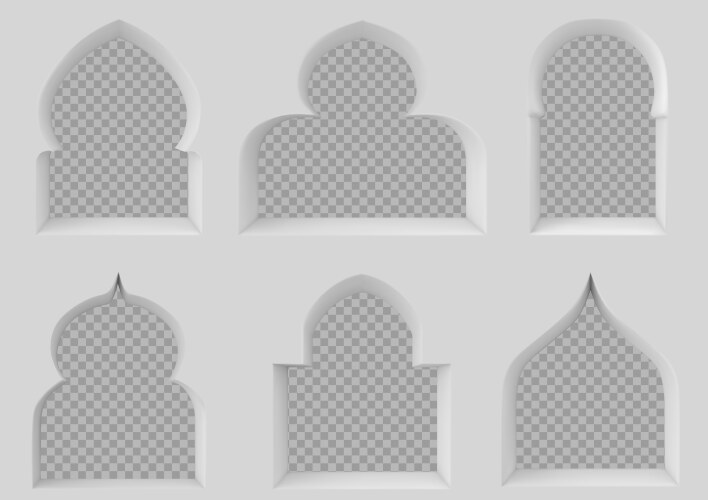 Islamic Arch Window Vector Image