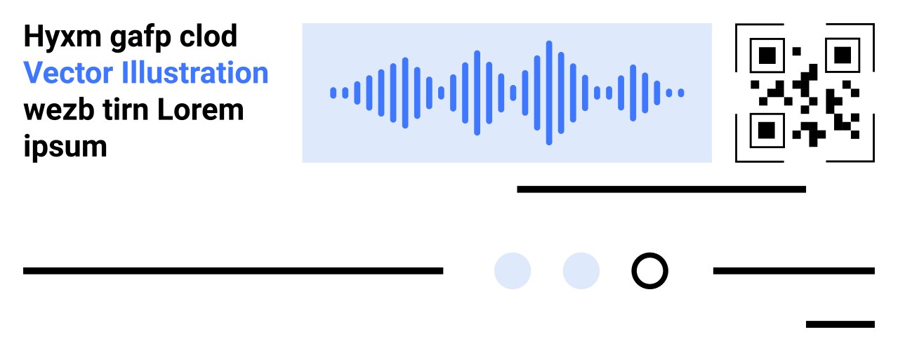 Data visualization with graph and qr code Vector Image