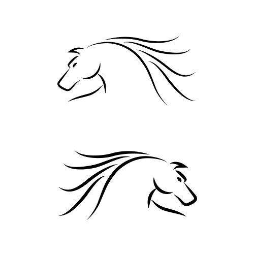 Horse Emblem Collection Vector Image