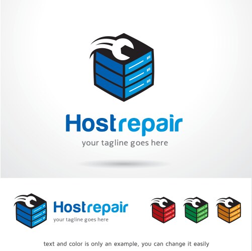 hosting repair logo template vector