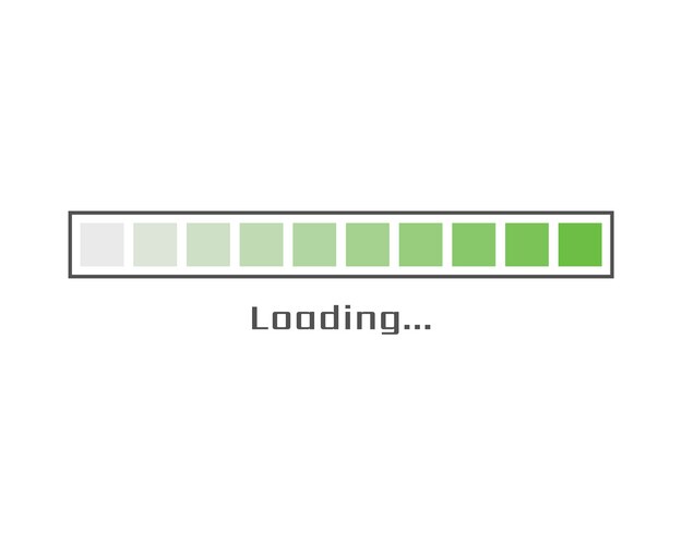 Collection loading bar status icon set of loaded Vector Image
