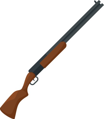 Hunter shotgun icon flat style Vector Image