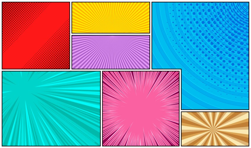 Comic book page concept Royalty Free Vector Image