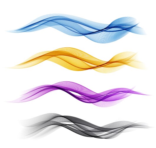 Blue color abstract wave design element Royalty Free Vector