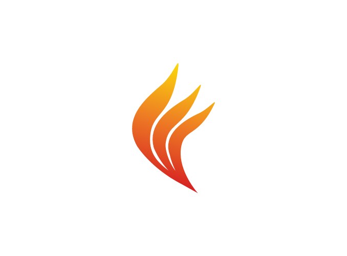 Flame Wings Logo - Creative Fire Emblem Vector Image