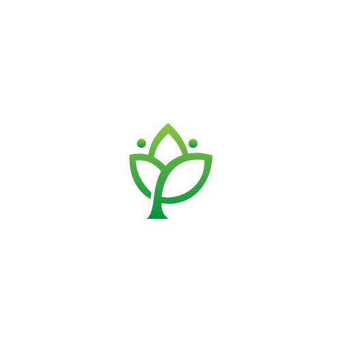 Lotus flower green spa beauty logo Royalty Free Vector Image