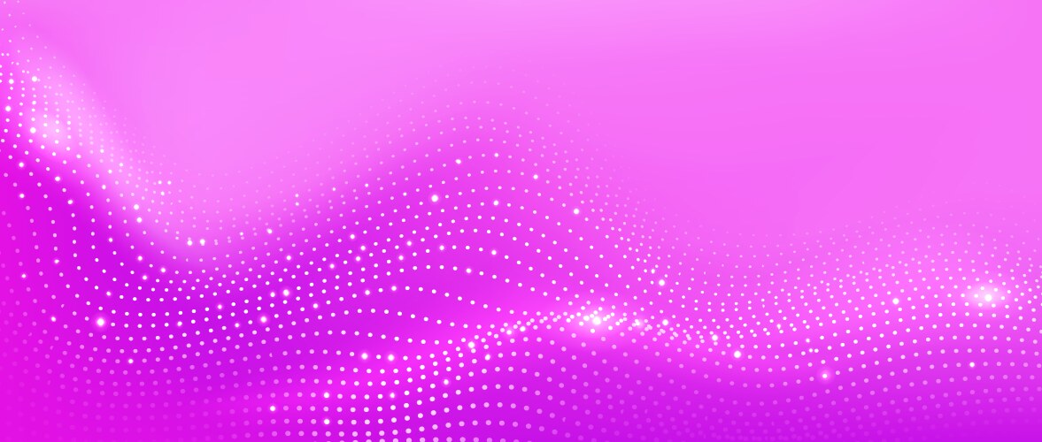 Pink background with particle wave pattern vector image