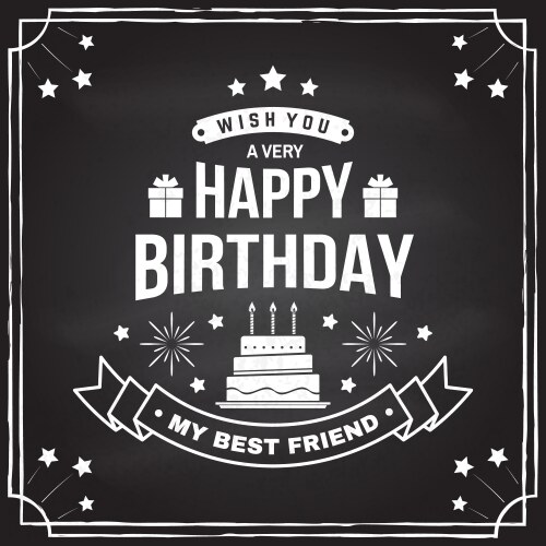 Happy Birthday Celebration Badge Vector Image