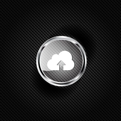 Cloud upload application web icon vector image