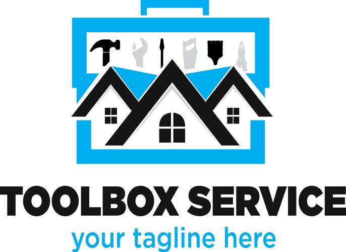 Home service logo designs for contractor Vector Image