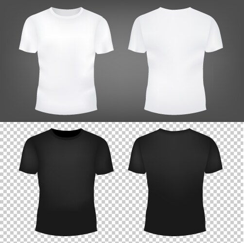 t-shirt template set vector