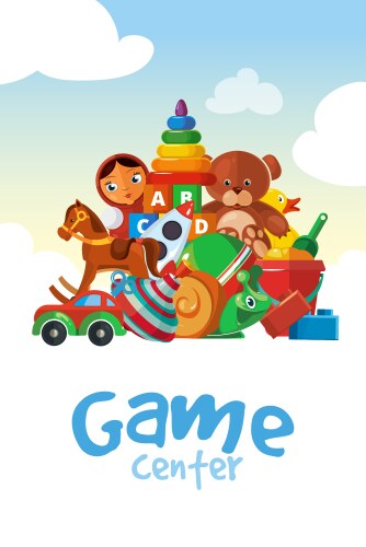 board for the children game center vector image