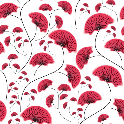 Beautiful seamless pattern with pink flamingo Vector Image