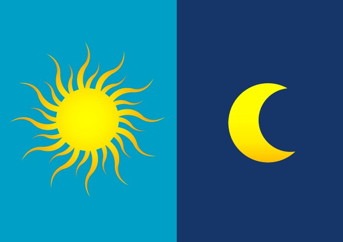 Sun moon earth Royalty Free Vector Image - VectorStock
