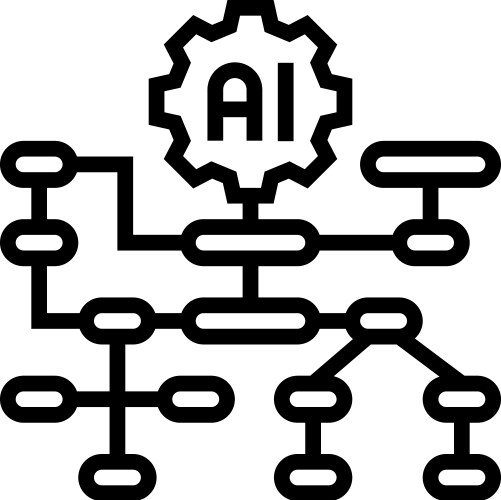 Algorithm transparency line icon vector image